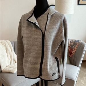 Nike Gray Utility Jacket with Stand-Up Collar